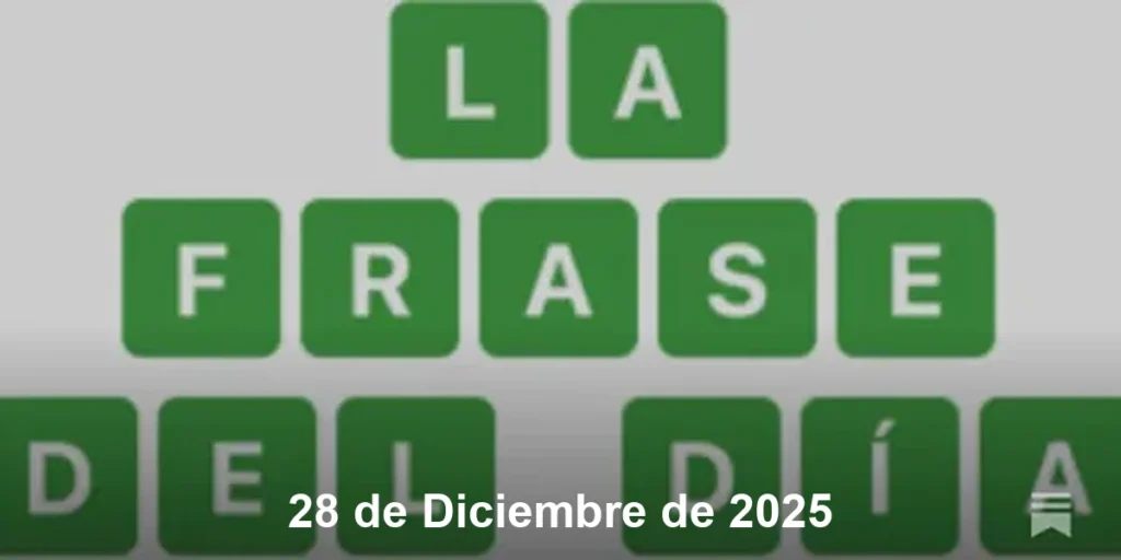 Solución La Frase del Día #653 – 28 de Diciembre de 2025