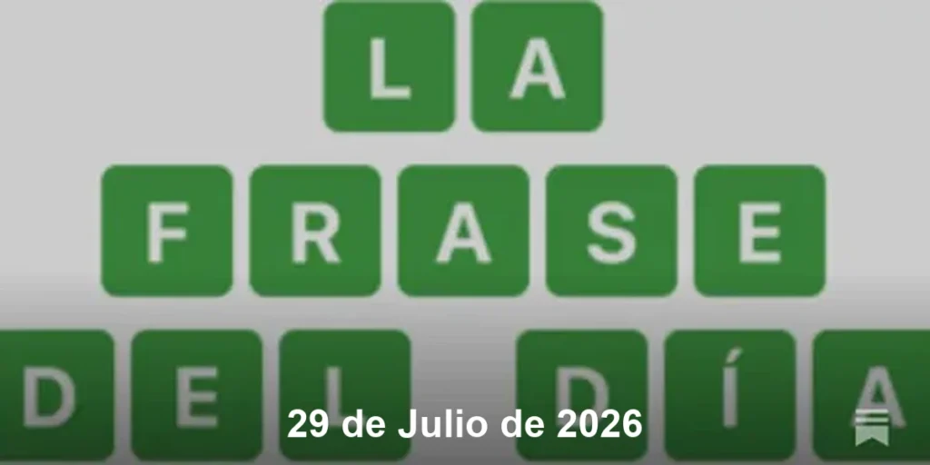 Solución La Frase del Día #866 – 29 de Julio de 2026