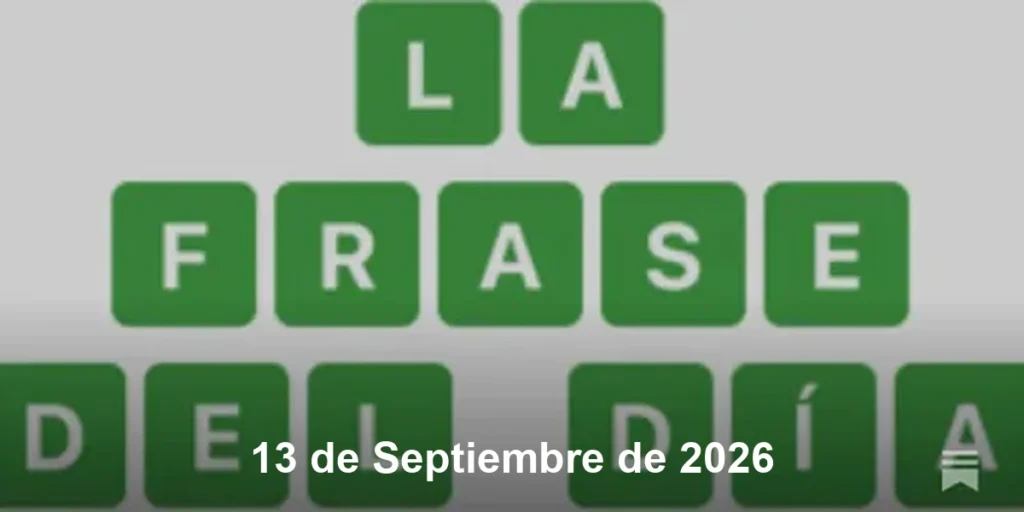 Solución La Frase del Día #912 – 13 de Septiembre de 2026