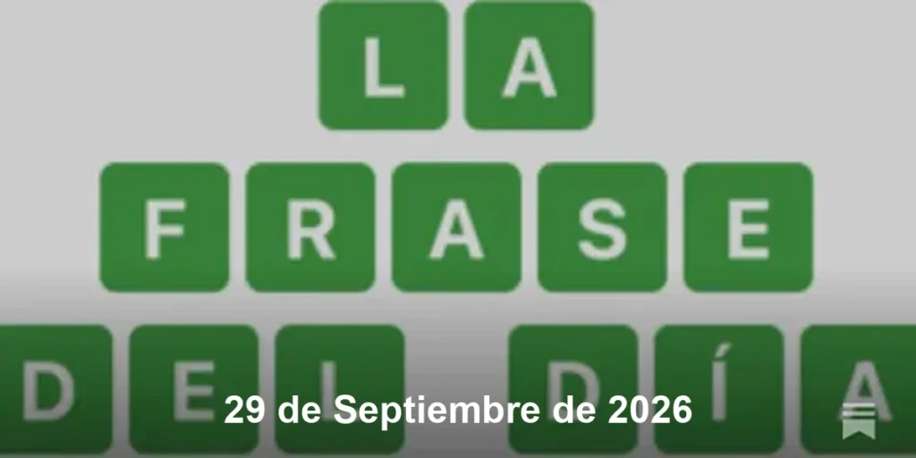 Solución La Frase del Día #928 – 29 de Septiembre de 2026