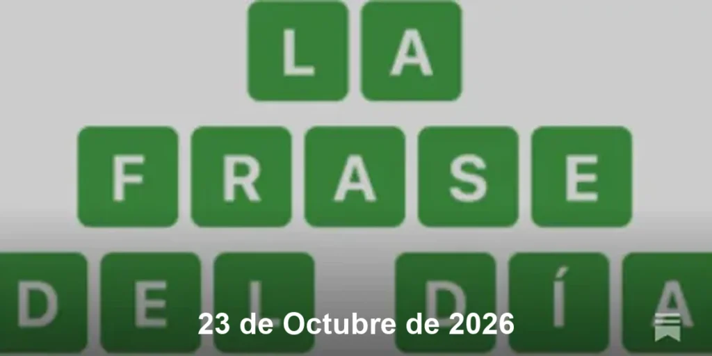 Solución La Frase del Día #952 – 23 de Octubre de 2026